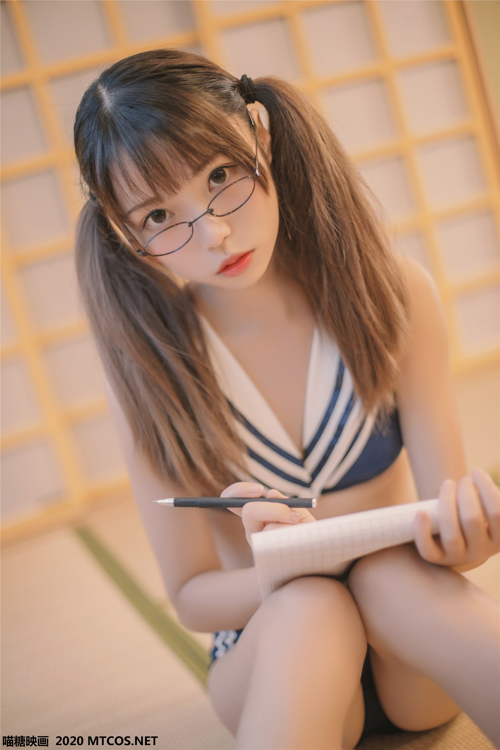 Meow sugar image vol.153 blue and white swimsuit(22)